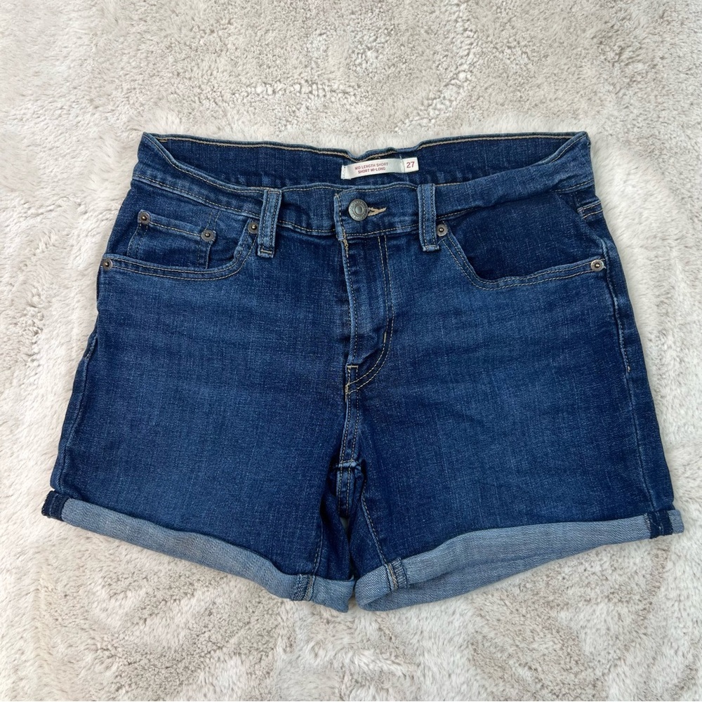 Levi's Dark Blue Denim Jean Shorts